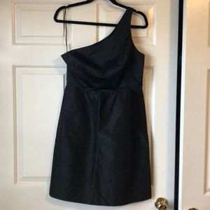 Black Silk One Shoulder Dress